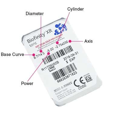 biofinity xr toric contact