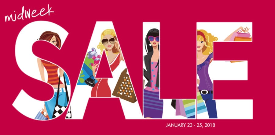 Midweek Sale Jan 23 – 25