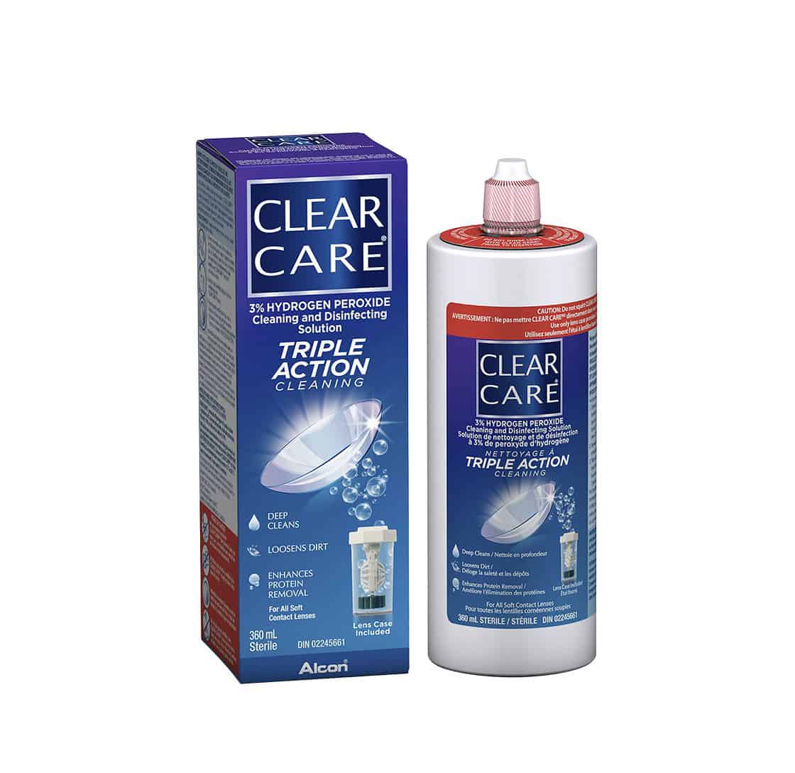 clear care cleaning disinfecting