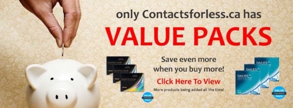 Value Packs at Contactsforless.ca